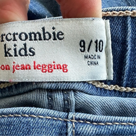 Abercrombie Kids Pull On Jean Legging Sequin Rose & Unicorn You Go Girl Sz 9/10 - Picture 9 of 12